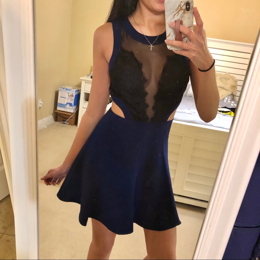 Navy Lace Dress